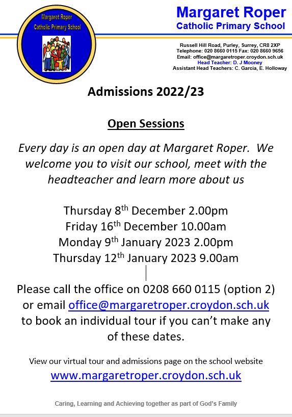 Open Sessions Dec 2022 and Jan 2023